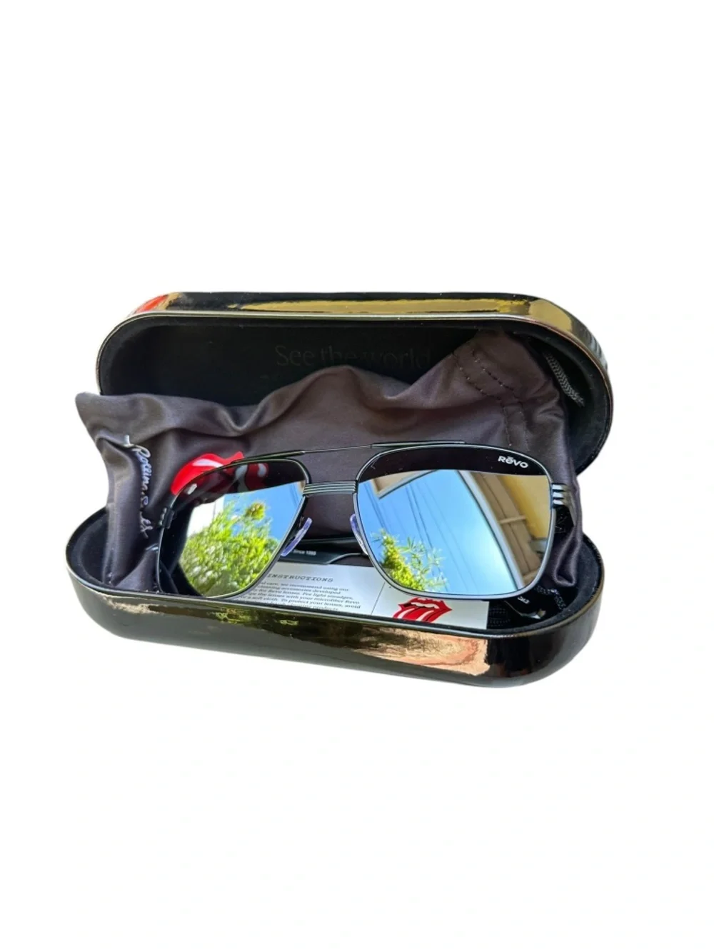 REVO The Rolling Stones Midnight RE7123 Polarized Gray Lenses Unisex Sunglasses